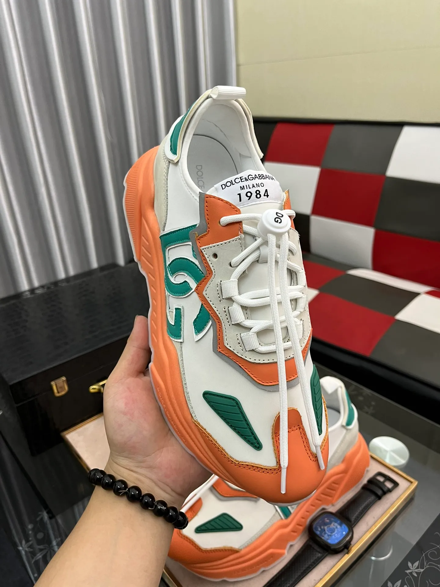 Ex-factory price 480⌚️⌚️[DG] Men's casual shoes, high-end quality, synchronized with counters, the version is compared with the original version, the upper is imported cowhide and the outsole is glued, the lining is full cowhide, exquisite and luxurious, size: 38–453⃣️Colors available